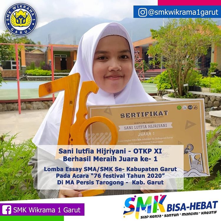 Sany Lutfia – Juara 1 Lomba Essay SMA/SMK se-Kabupaten Garut